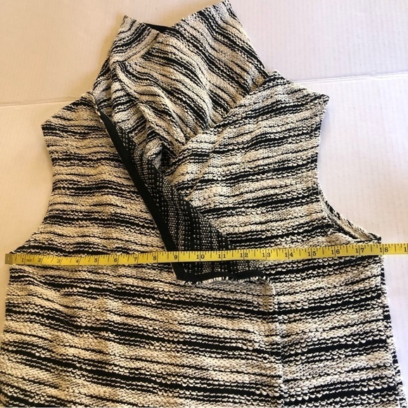 Anthropologie Dolan Mimeo Draped Tweed Knit Sleeveless Open Cardigan Sweater XS - Picture 10 of 12